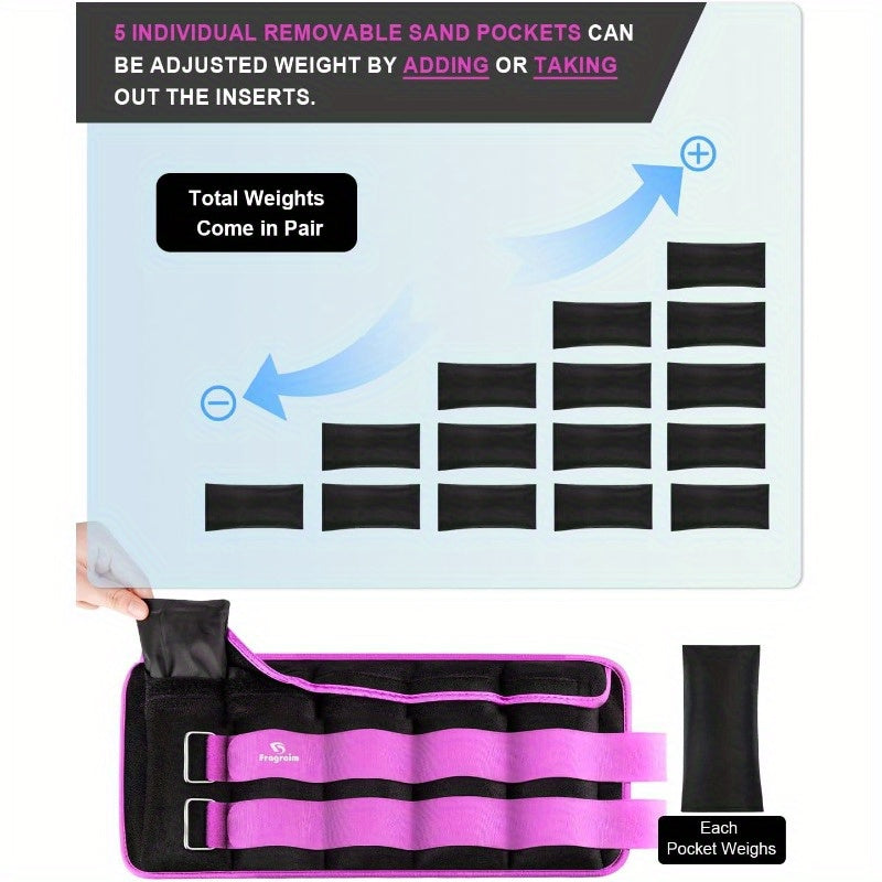 Adjustable Ankle Weights 13 4 5 6 8 10 12 15 20 LBS Pair with Removable Weight for Jogging Gymnastics Aerobics Physical Therapy